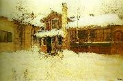 Carl Larsson min stuga pa landet i vinterskrud France oil painting artist